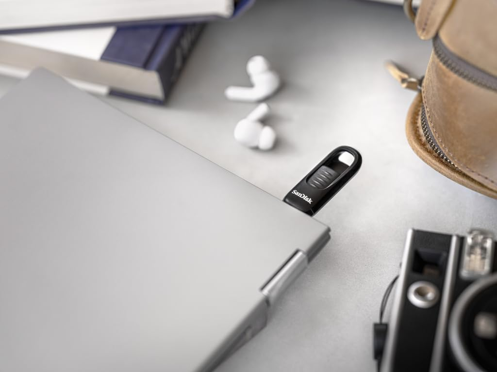 SanDisk Ultra Slider USB Type-C Flash Drive, 256GB USB 3.2 Gen 1-2