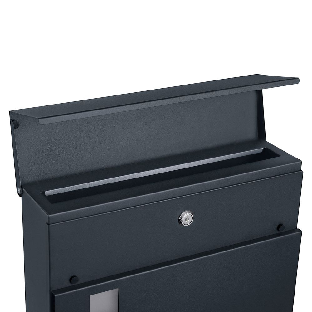 Mailbox SONGMICS GMB052G01 (materijal pocinčani čelik, boja antracit, dimenzije 37 x 10.5 x 37 cm, težina 3.4 kg)-4
