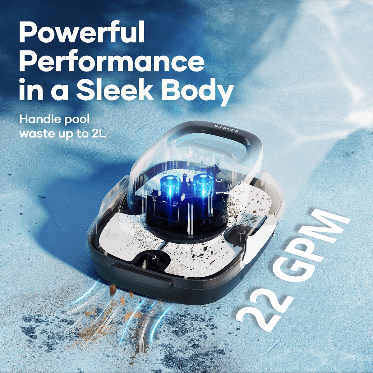 Aiper Scuba 800 battery robot vacuum cleaner for swimming pools-5