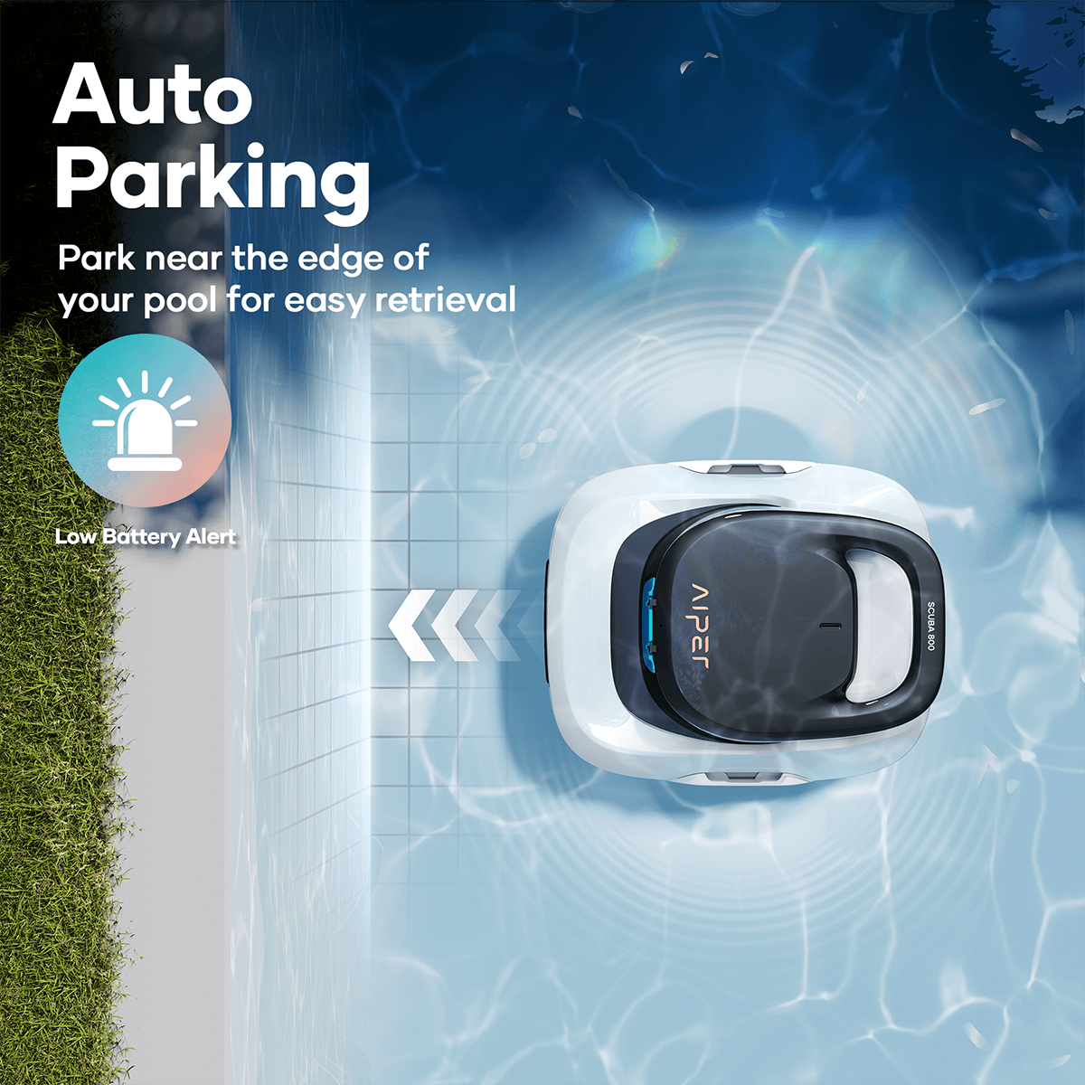 Aiper Scuba 800 battery robot vacuum cleaner for swimming pools-6