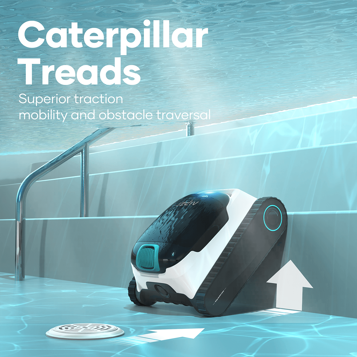 Robotski čistač bazena AIPER Scuba N1 (do 150 m², 150 min baterija, 265 L/min)-3