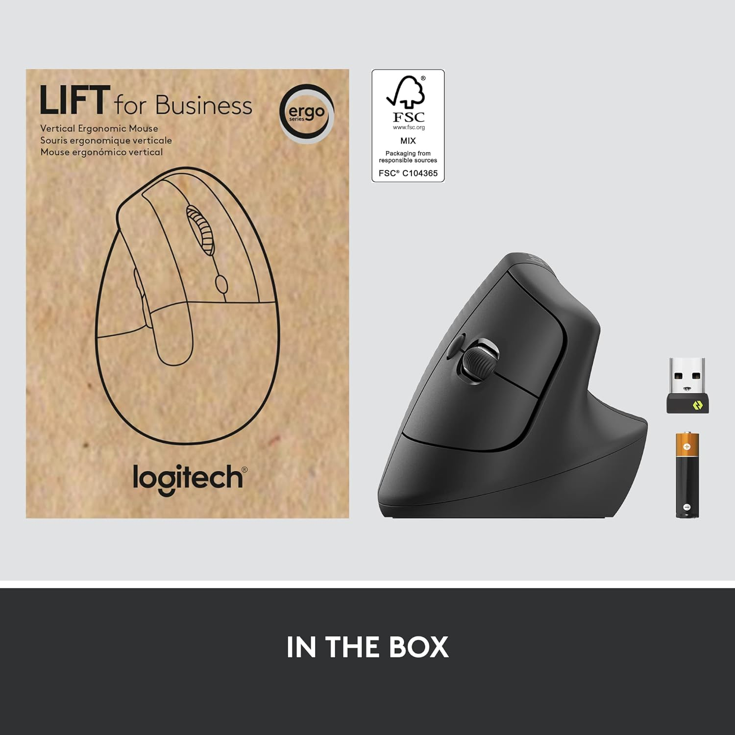 Miš LOGITECH Mouse Lift for Business, graphite OEM-6