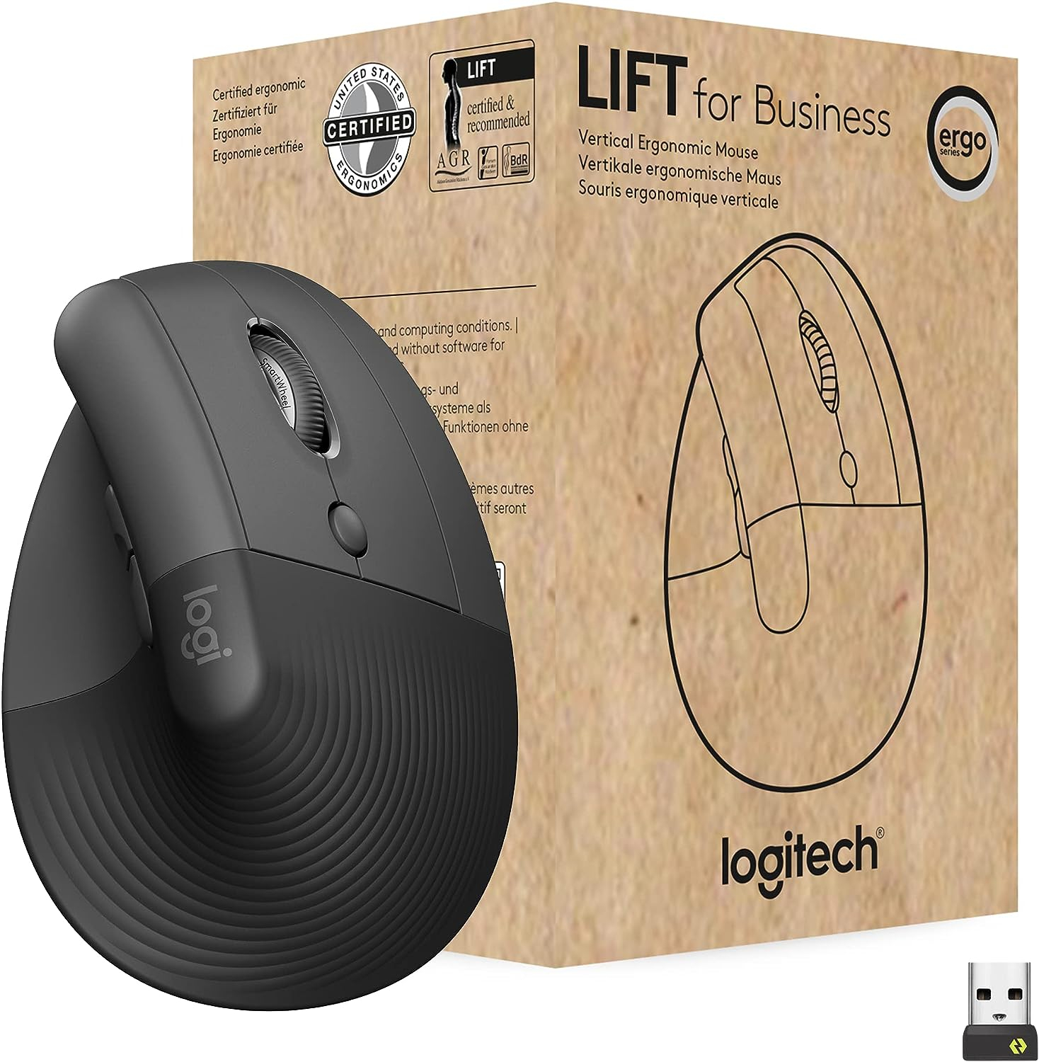 Miš LOGITECH Mouse Lift for Business, graphite OEM-5