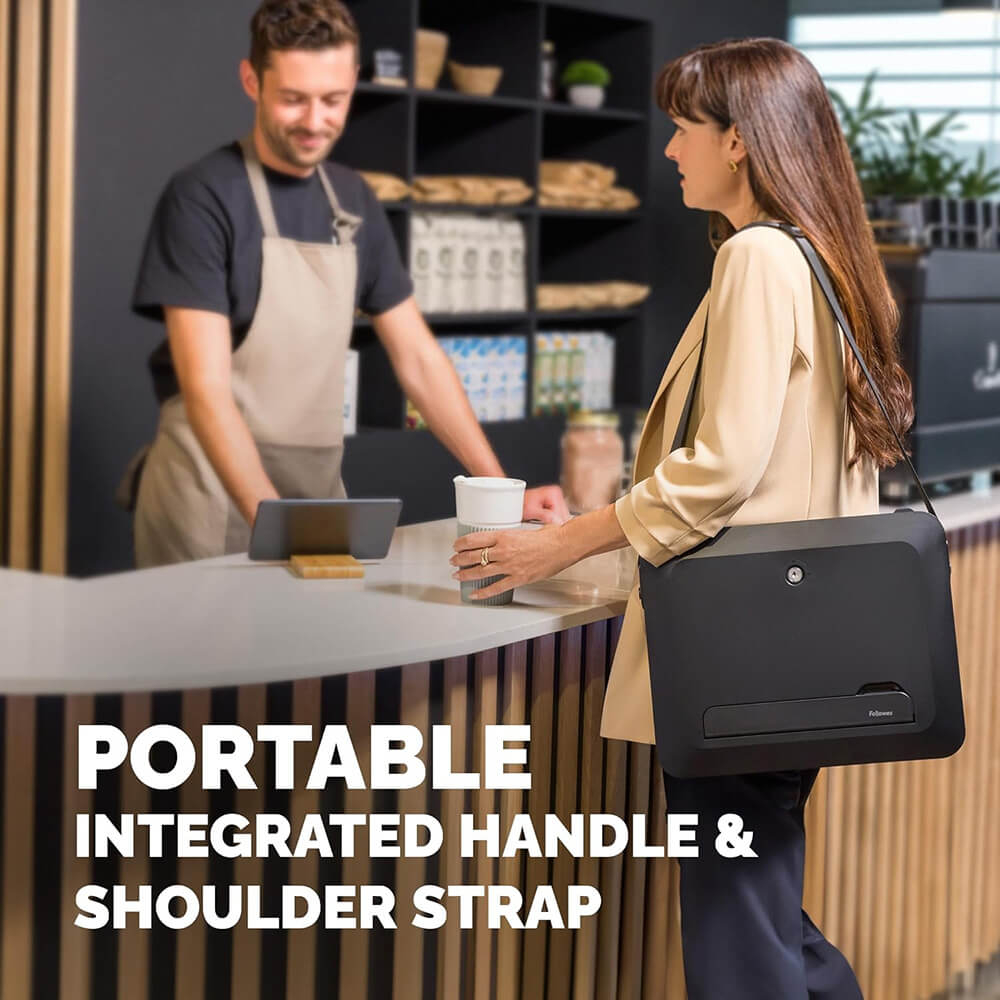 Torba za laptop FELLOWES BREYTA s ugrađenim stalkom za laptop, crna (za laptop do 14'', težina do 4 kg, 5 postavki visine, zaključavanje)-4