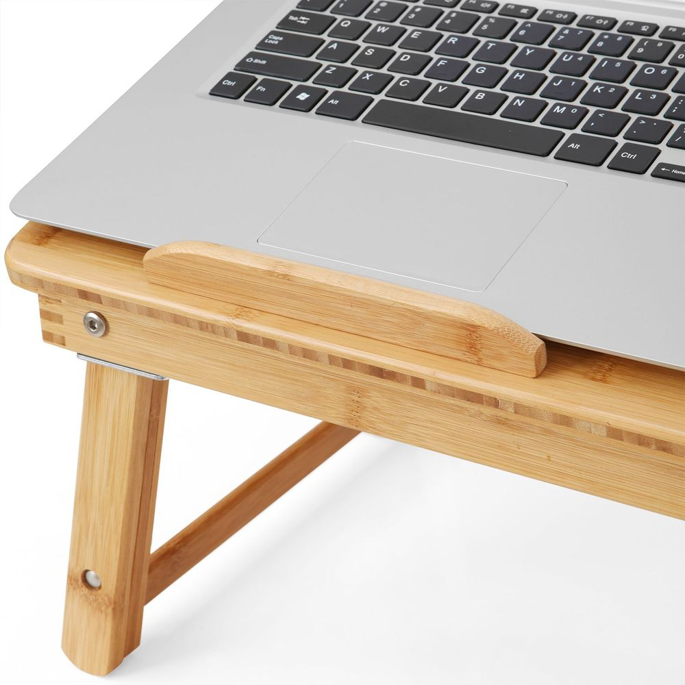 Laptop stol SONGMICS LLD01N (dimenzije 55 x 35 x 35 cm, materijal bambus, prilagodljiva visina)-2