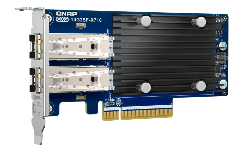 Mrežna kartica QNAP QXG-10G2SF-X710 (2x SFP+ portovi, 10Gb/1Gb, PCIe Gen3 x8, SR-IOV, bez ventilatora)-3