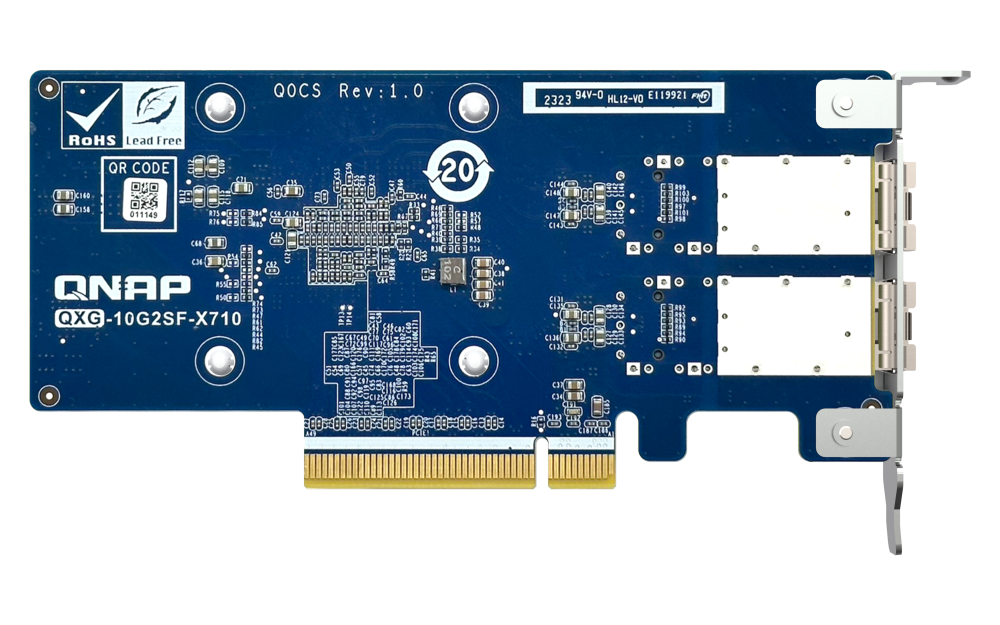 Mrežna kartica QNAP QXG-10G2SF-X710 (2x SFP+ portovi, 10Gb/1Gb, PCIe Gen3 x8, SR-IOV, bez ventilatora)-2
