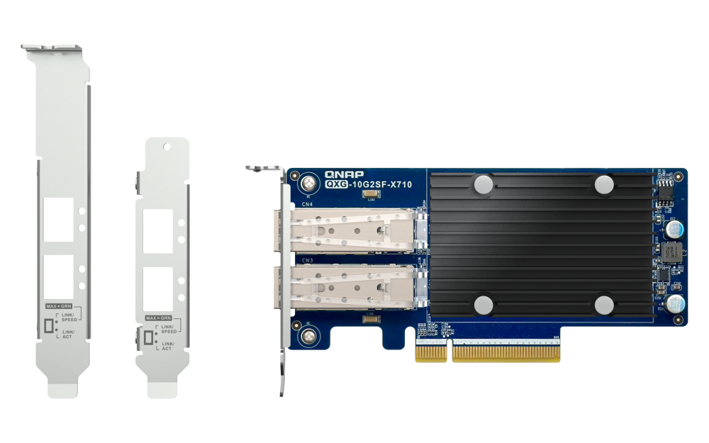 Mrežna kartica QNAP QXG-10G2SF-X710 (2x SFP+ portovi, 10Gb/1Gb, PCIe Gen3 x8, SR-IOV, bez ventilatora)-6
