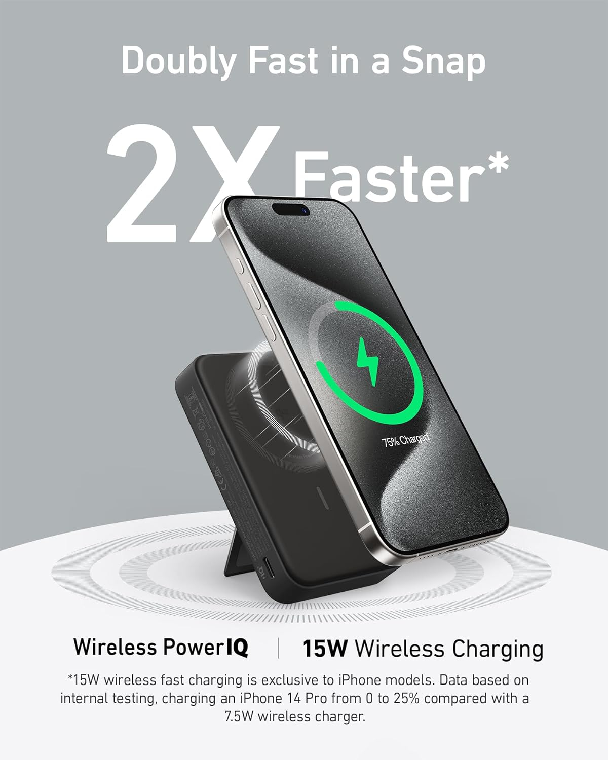 Prijenosna baterija ANKER 633 MagGo (10.000 mAh, magnetsko bežično punjenje 15 W, USB-C 27 W, crni)-2