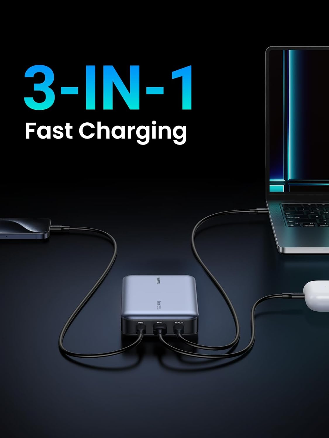 Ugreen 100W 20000mAh Portable Three Port Laptop Battery-1
