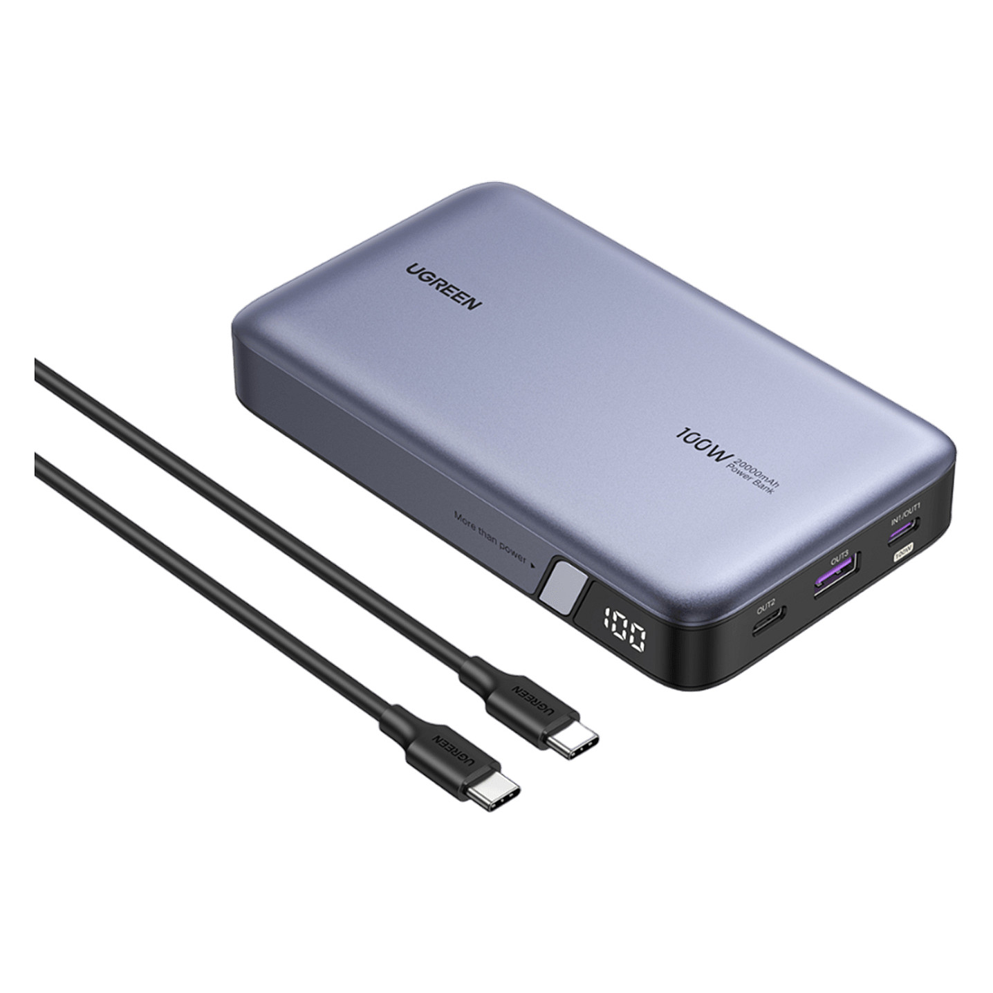 Ugreen 100W 20000mAh Portable Three Port Laptop Battery-9