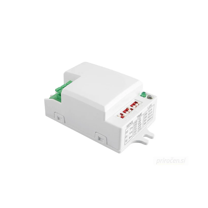 Mikrovalni senzor pokreta GTV (180°/360°, AC 220-240V, do 1200W, domet 2m - 8m, IP20)