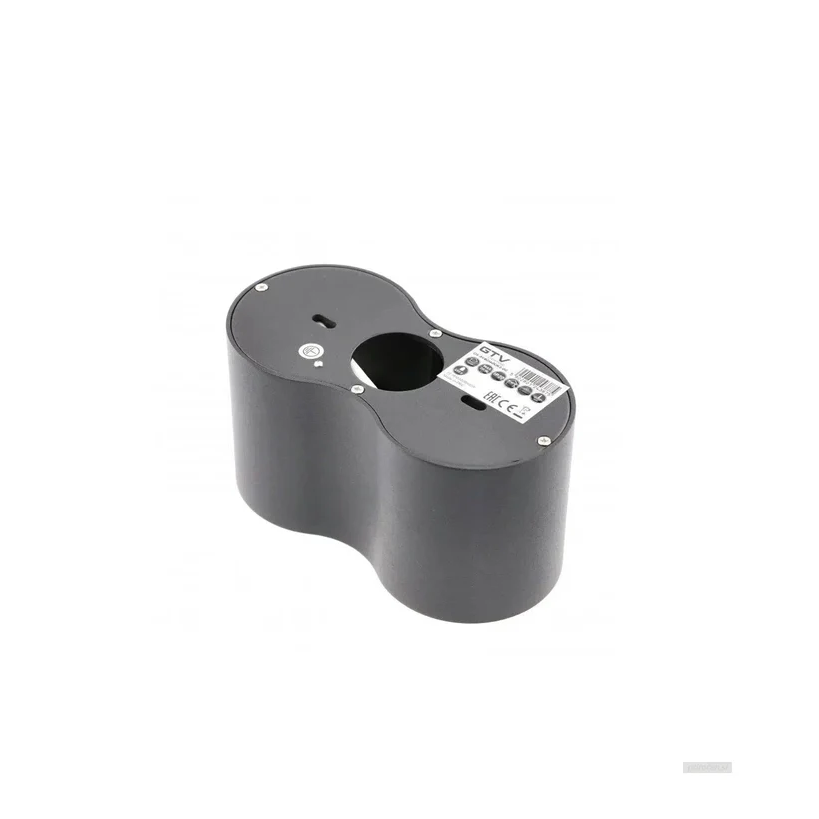 Stropna lampa GTV AVEIRO DUO BIS (2xGU10, 230V, IP20, crna, aluminij/lijevano željezo)-1