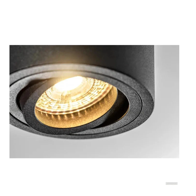 Stropna lampa GTV AVEIRO BIS (GU10, 230V, IP20, crna, aluminij/lijevano željezo)-1