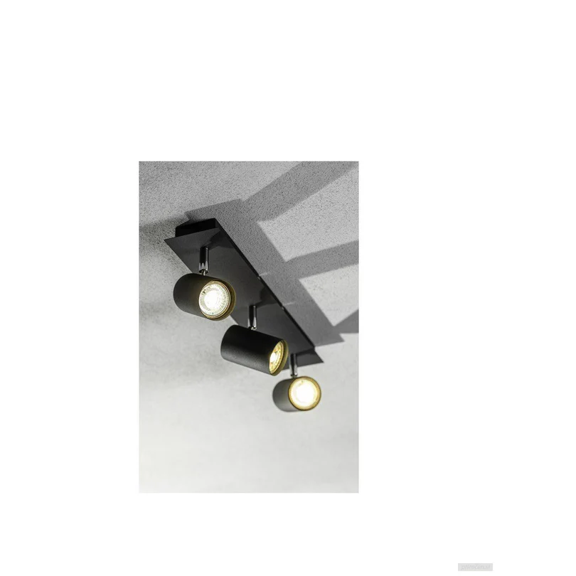 Stropna lampa GTV VENETO 3xGU10 230V IP20, crna (max. 3x20W, GU10, IP20, aluminij/lijevano željezo, 450 x 80 x 120mm)-2