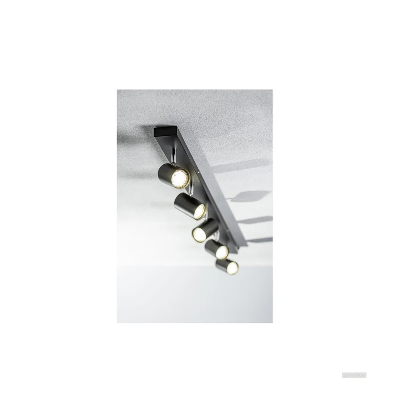 Stropna lampa GTV VENETO 5xGU10 230V IP20, crna (max. 5x20W, GU10, IP20, aluminij/lijevano željezo, 1200 x 80 x 120mm)-0