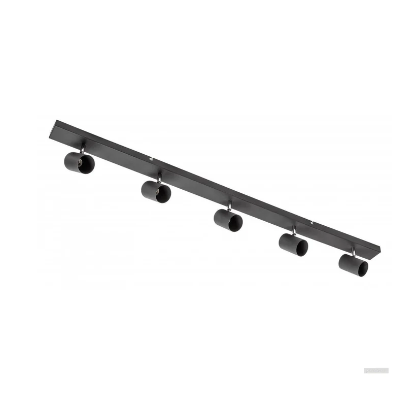 Stropna lampa GTV VENETO 5xGU10 230V IP20, crna (max. 5x20W, GU10, IP20, aluminij/lijevano željezo, 1200 x 80 x 120mm)-1