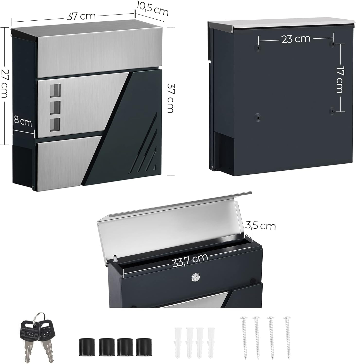 SONGMICS mailbox GMB053G01-3