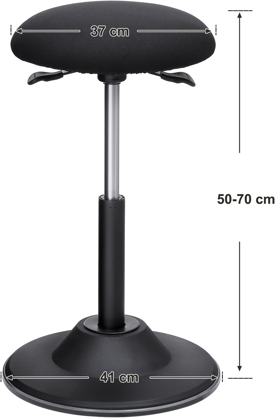 SONGMICS Height-adjustable office chair for Active sitting OSC01BK-5