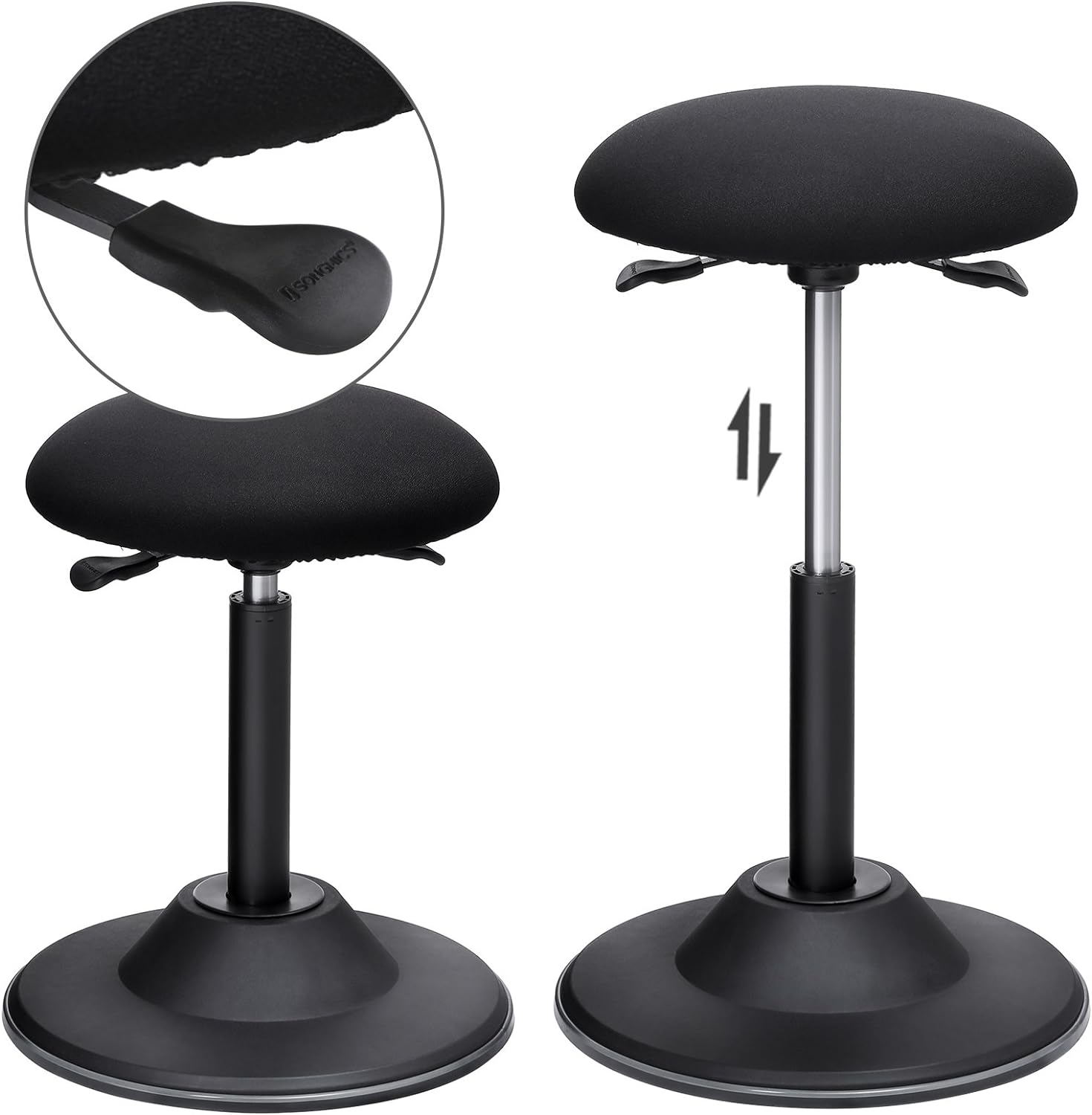 SONGMICS Height-adjustable office chair for Active sitting OSC01BK-1