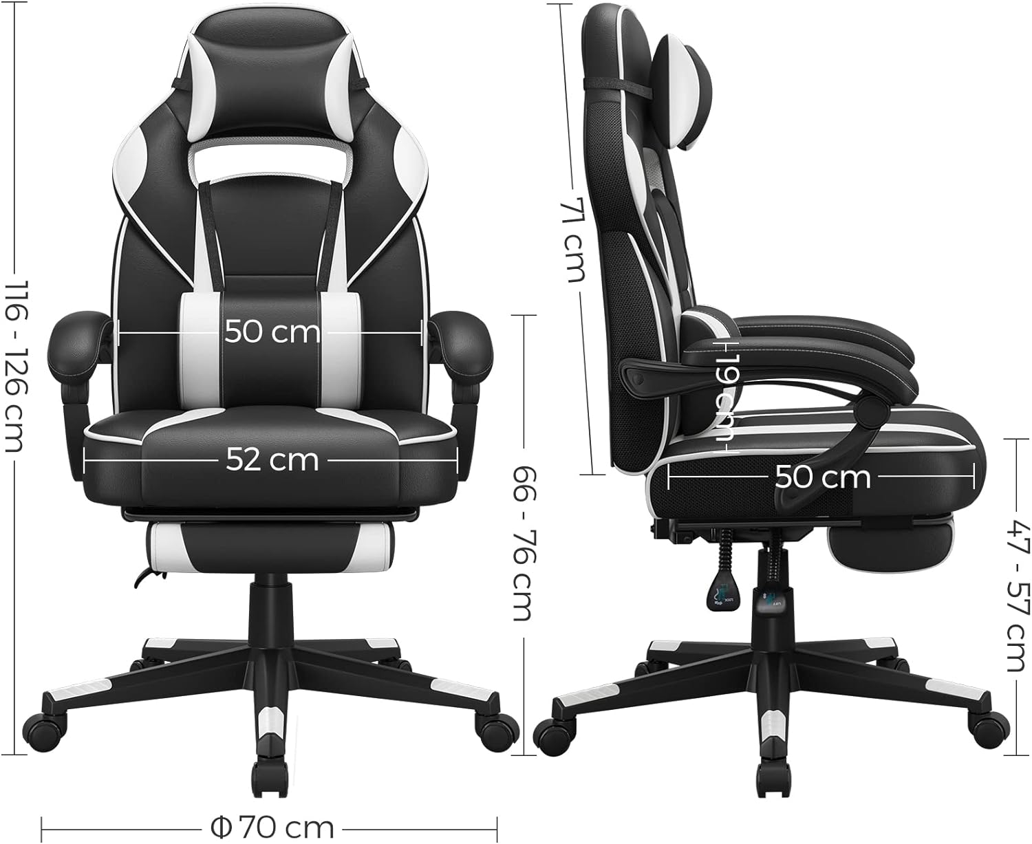 SONGMICS OBG73BRV1 Gaming chair, black-red-2