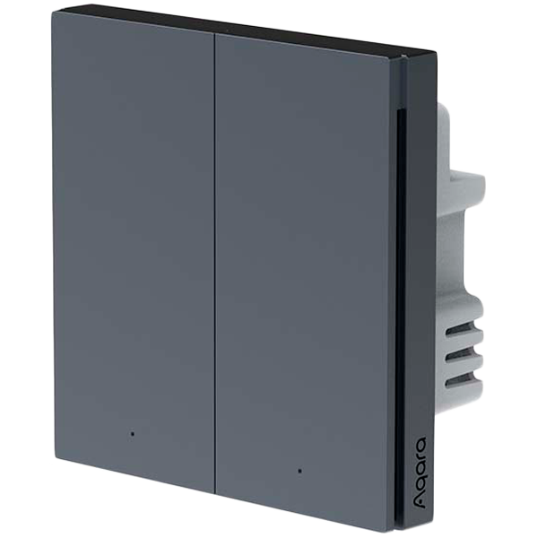 AQARA double wall switch H1 EU with neutral conductor, WS-EUK04 GRAY-2