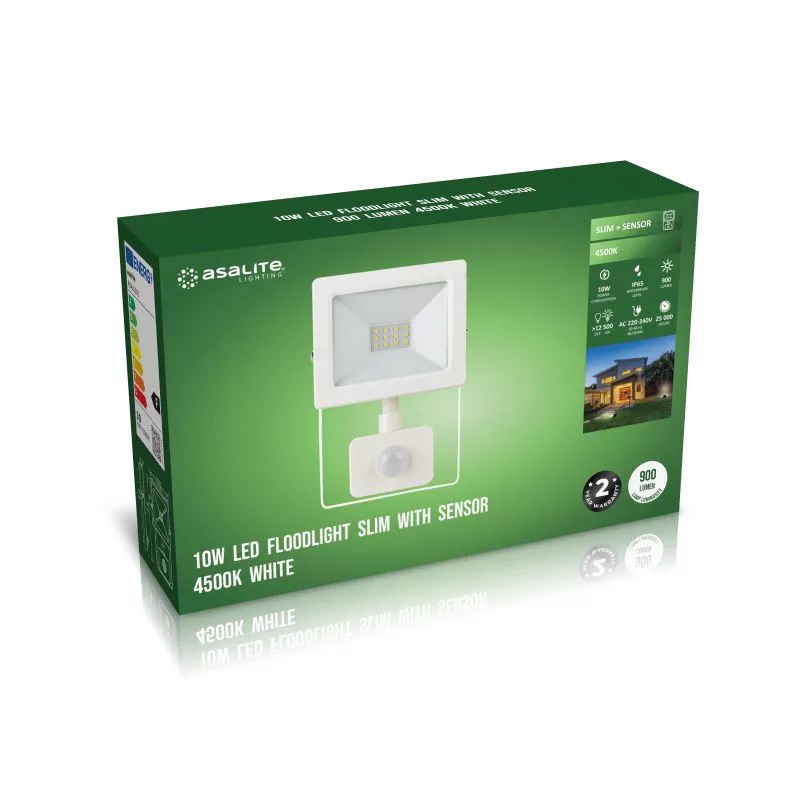 Reflektor Asalite LED Slim sa senzorom, 10W, bijeli (4500K, 900 lumena)-3