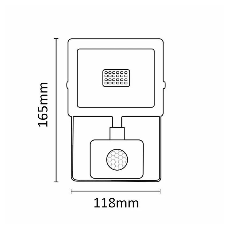 Reflektor s senzorom Asalite LED slim 20W (Bijela, 4500K, 1800 lumena)-2