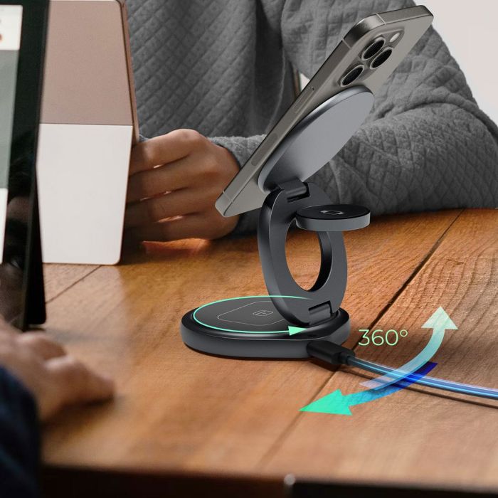 Icybox 3in1 wireless magnetic charger for phones and watches-4