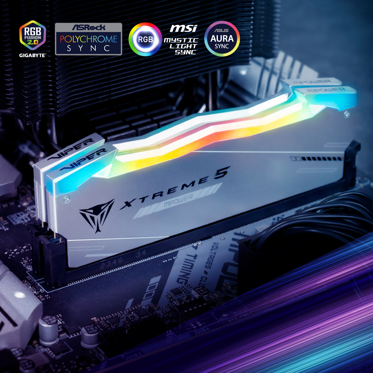 RAM PATRIOT Viper Xtreme 5 RGB MPOWER (32GB (2x16GB), DDR5-6400, CL32, 1.4V)-4