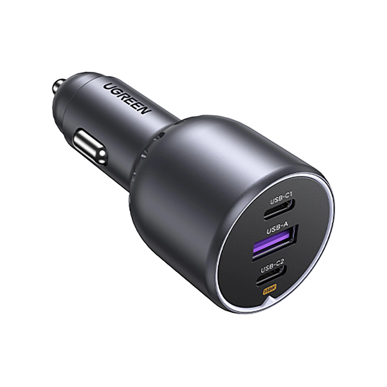 Auto punjač UGREEN 130W 3-Port Car Charger (130W, 3 priključka)