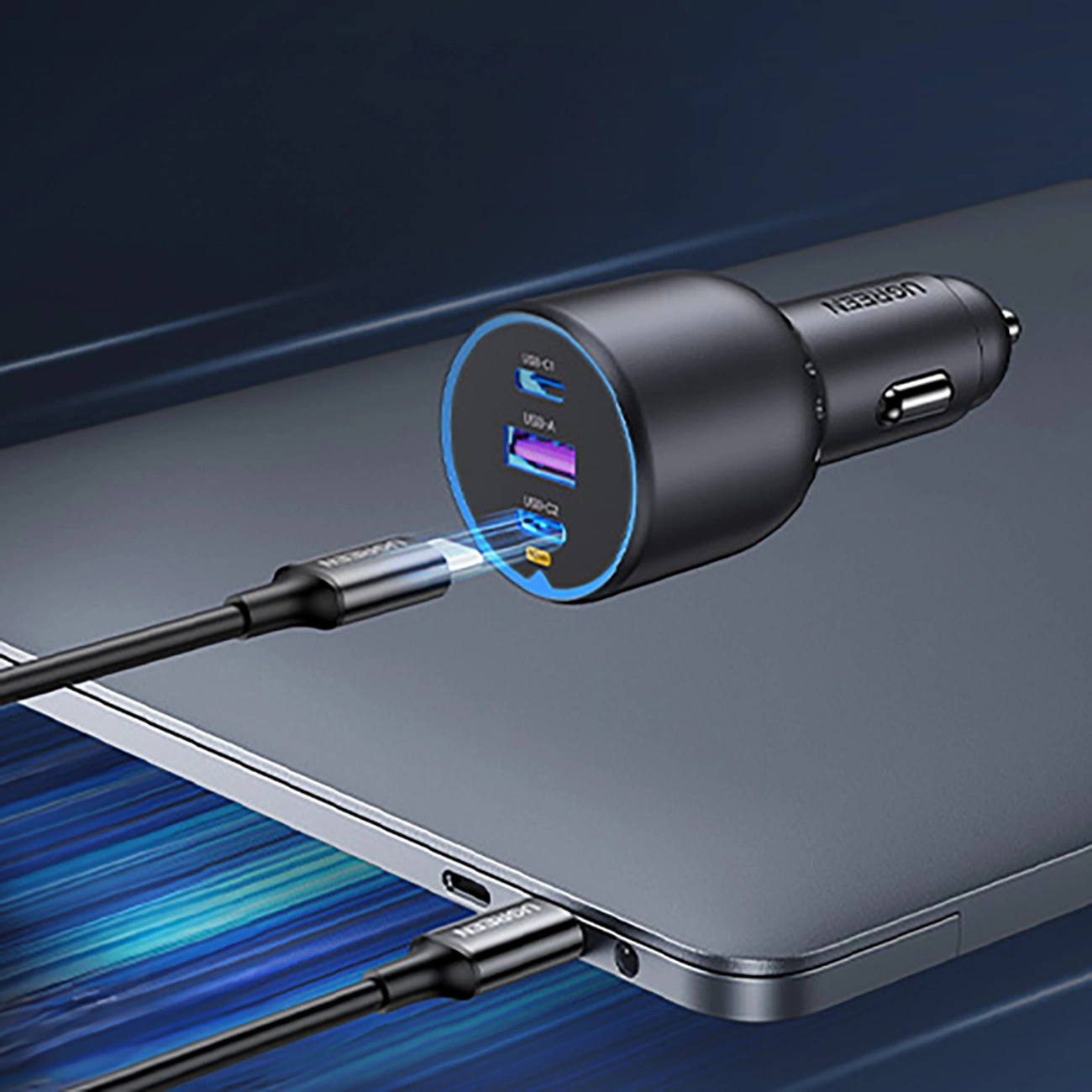 Auto punjač UGREEN 130W 3-Port Car Charger (130W, 3 priključka)-3