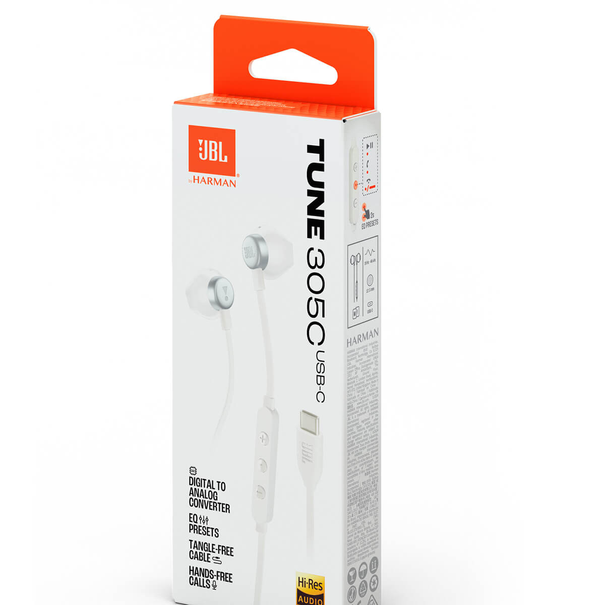 Slušalice JBL TUNE 305C (žične, bijele)-5