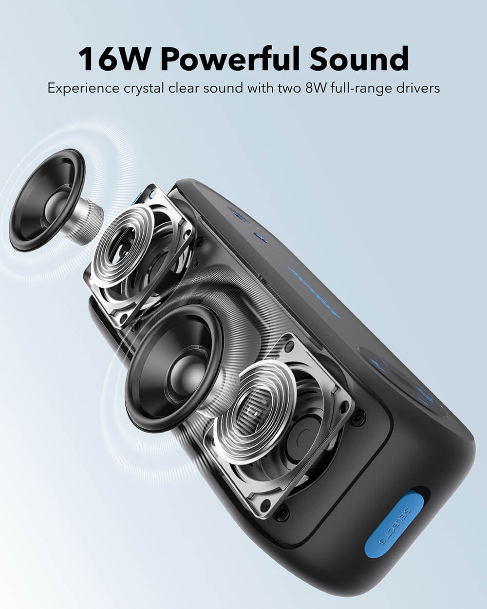 Prijenosni Bluetooth Zvučnik ANKER Soundcore Select 3 (Crna boja)-3