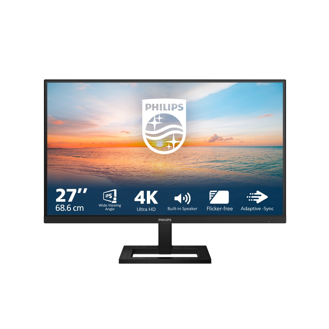 Monitor PHILIPS 27E1N1800AE (27", IPS, 4K, 60Hz)-1