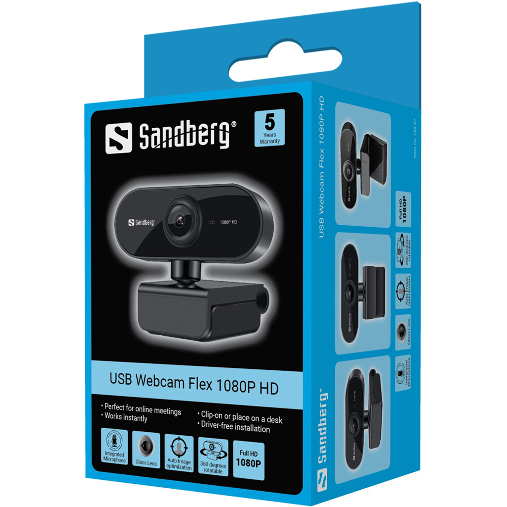 Web kamera SANDBERG USB Webcam Flex 1080P HD-2
