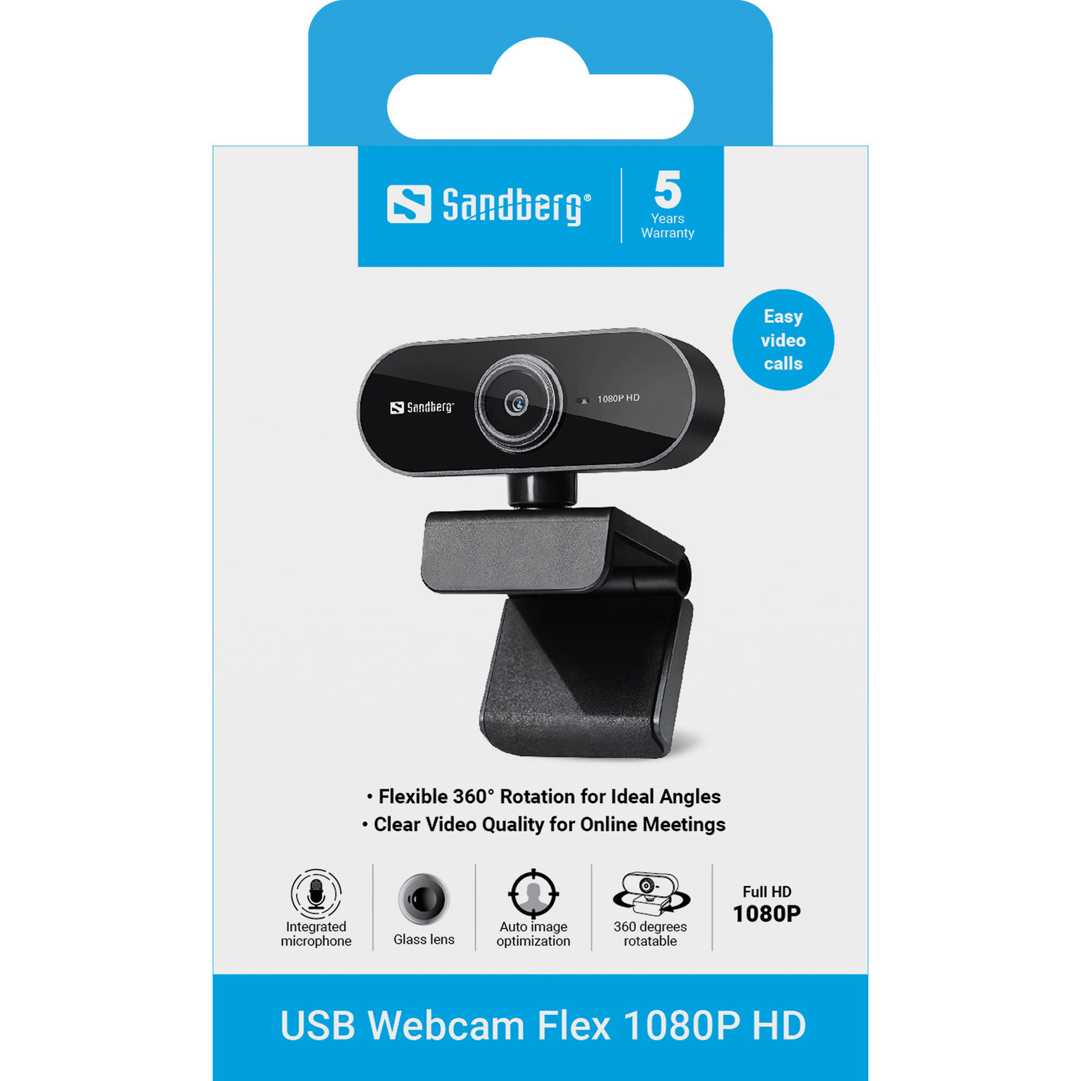 Web kamera SANDBERG USB Webcam Flex 1080P HD-8