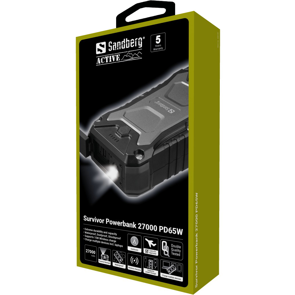 Sandberg Survivor Powerbank 27000 PD65W-1