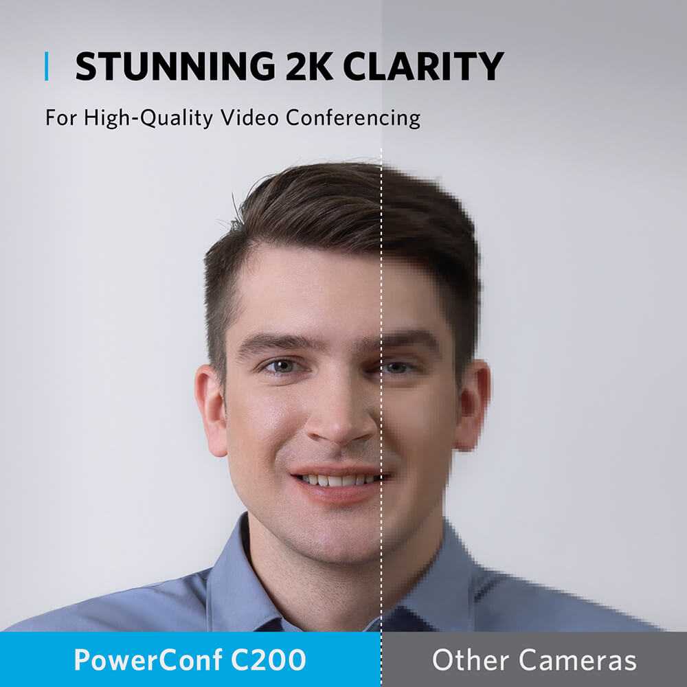 Web kamera ANKER PowerConf C200 (2K rezolucija, 1080p@30fps, AI smanjenje buke, USB 2.0, pokrivač za privatnost)-1