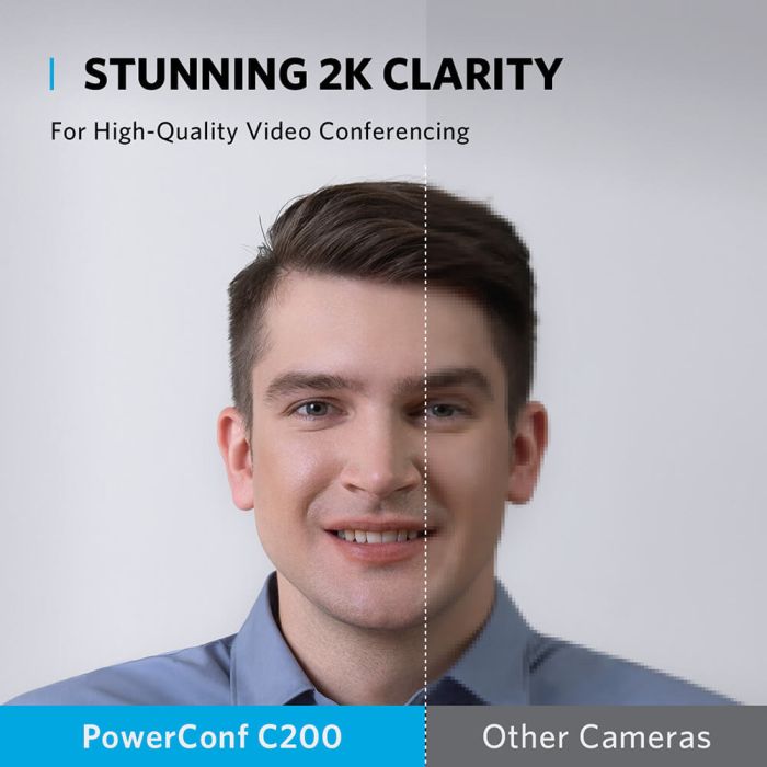 Web kamera ANKER PowerConf C200 (2K rezolucija, 1080p@30fps, AI smanjenje buke, USB 2.0, pokrivač za privatnost)-8