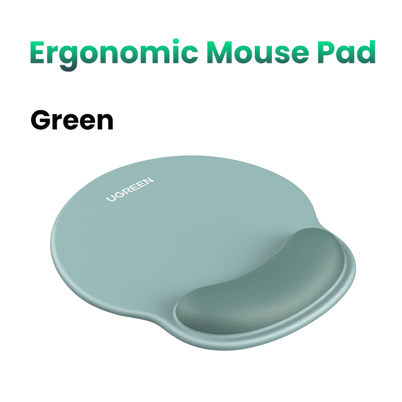 Ugreen ergonomic mouse pad with wrist rest - green-0