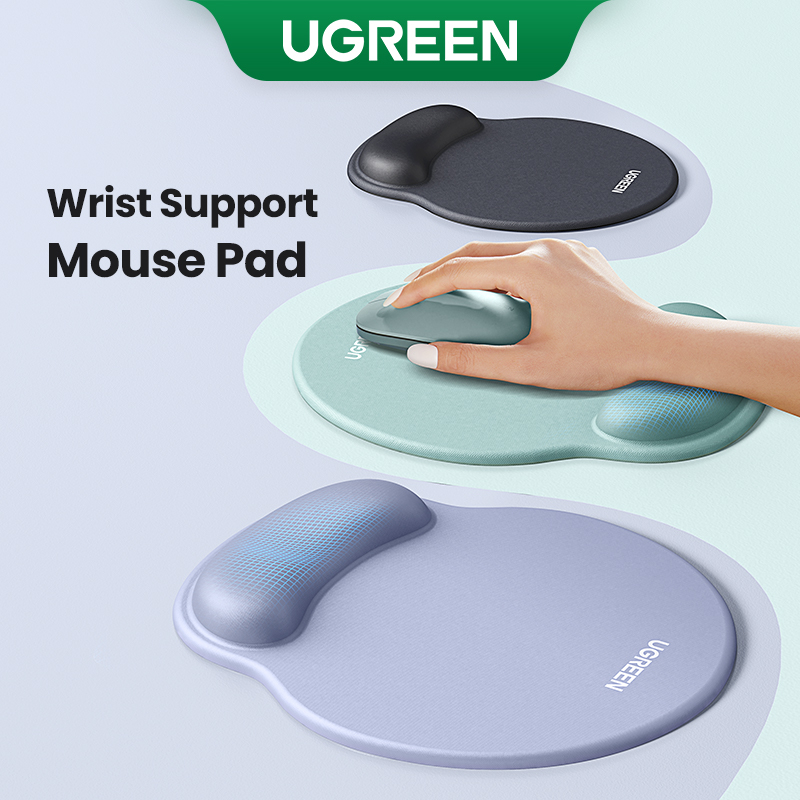Ugreen ergonomic mouse pad with wrist rest - green-1