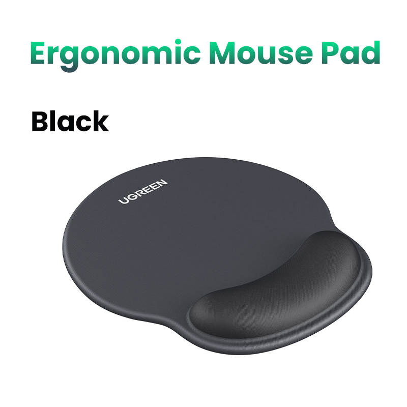 Ugreen Ergonomic Mouse Pad with Wrist Rest - Black