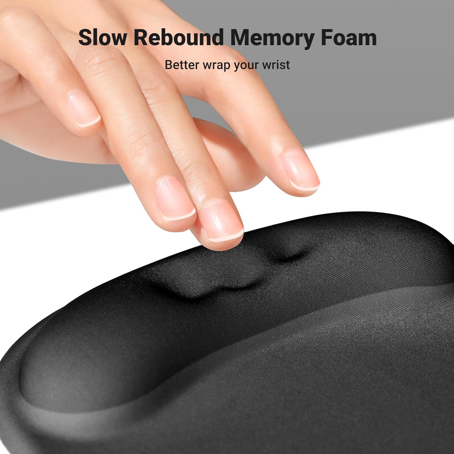 Ugreen Ergonomic Mouse Pad with Wrist Rest - Black-5