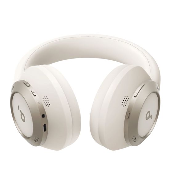 Slušalice SOUNDCORE Space One Pro bežične Bluetooth ANC, krem bijele-5