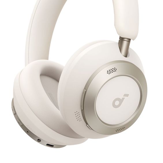Slušalice SOUNDCORE Space One Pro bežične Bluetooth ANC, krem bijele-6