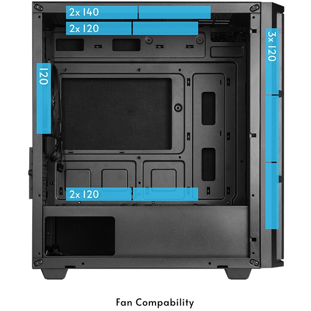 Kućište Chieftec AZ-01B-OP USB Type C mATX, crna-15