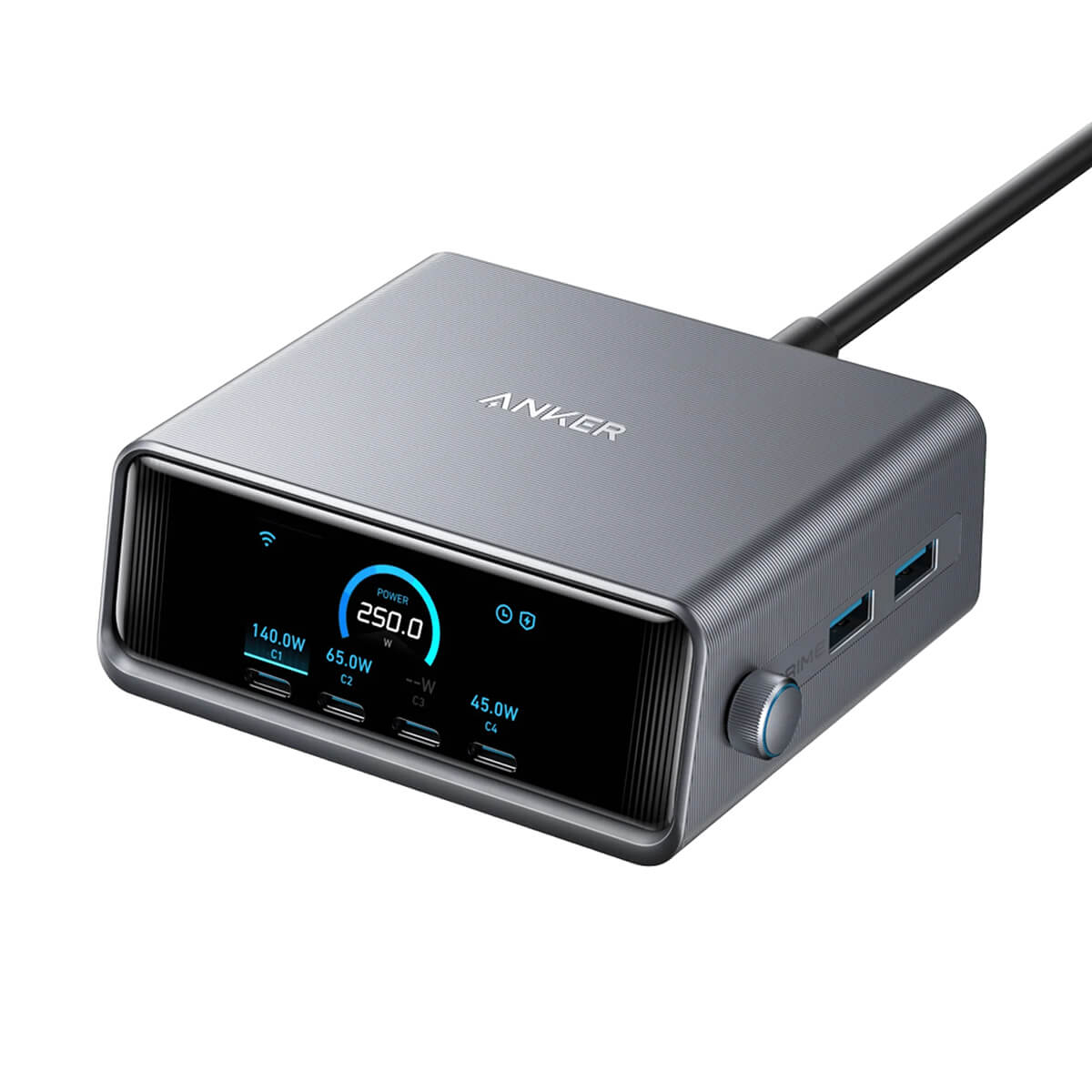 Punjač ANKER Prime GaN 2x USB-A/4x USB-C 250W, A2345341, crni-0