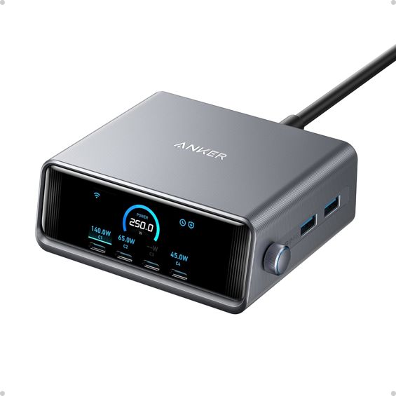 Punjač ANKER Prime GaN 2x USB-A/4x USB-C 250W, A2345341, crni-6