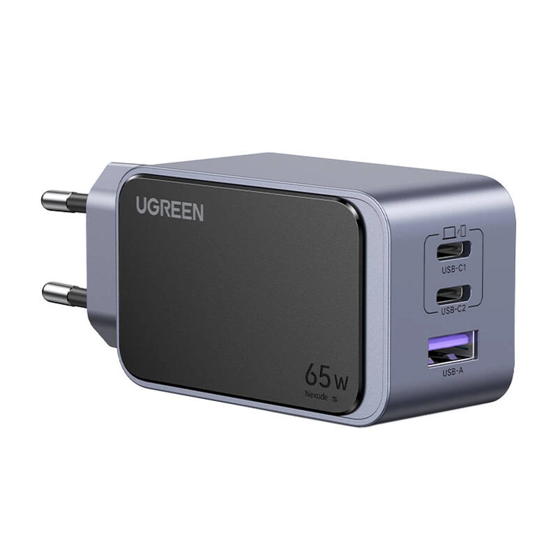 Punjač UGREEN Nexode S 65W GaN (2x USB-C, 1x USB-A, brzo punjenje)